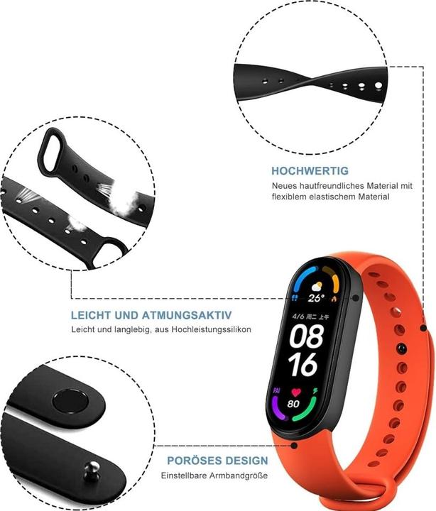 Immagine prodotto Screenguard Xiaomi Mi Smart Band 6 Braccialetto di ricambio in silicone (Silicone)