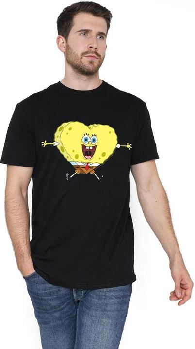 Immagine prodotto Spongebob Squarepants Heart-Shaped Maglietta San Valentino Spugna Uomo (XXL)