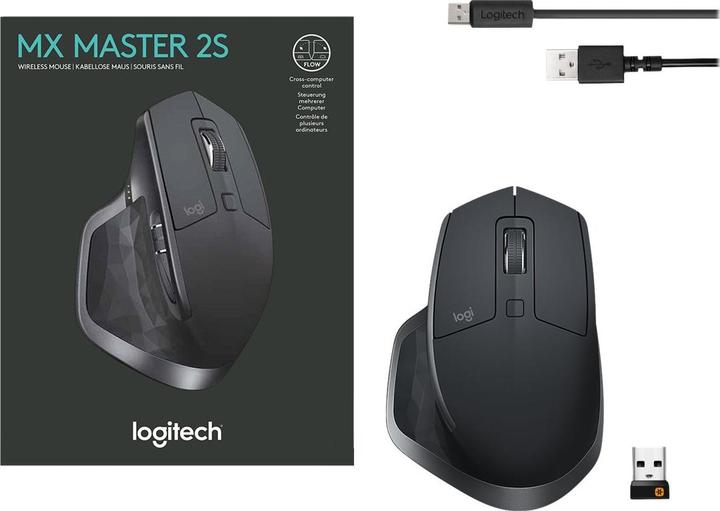 Actual product image Logitech Maus MX Master 2S - Schwarz (Wireless)
