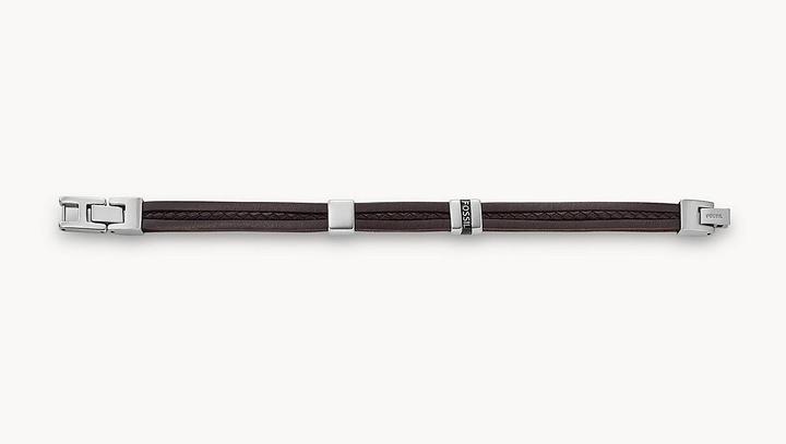 Image du produit Fossil Bracelet de bijoux (21.30 cm, Acier inoxydable, Cuir)