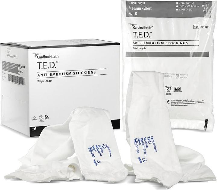 Actual product image CardinalHealth . Anti-thrombosis stockings thigh high (M)