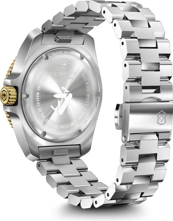 Immagine prodotto Victorinox Journey 1884 Quarzo Tre Lancette Acciaio e Minerale, Orologi subacquei, 43 mm, Quadrante verde (Orologio sub, 43 mm)