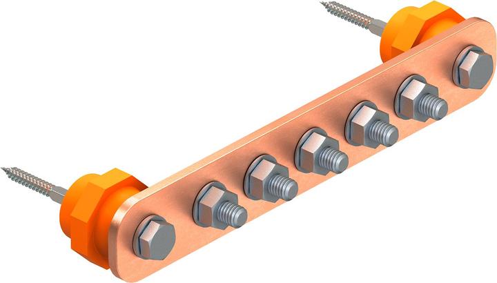 OBO Bettermann Potential equalisation bar 1802 6 CU BigBar 6 connections