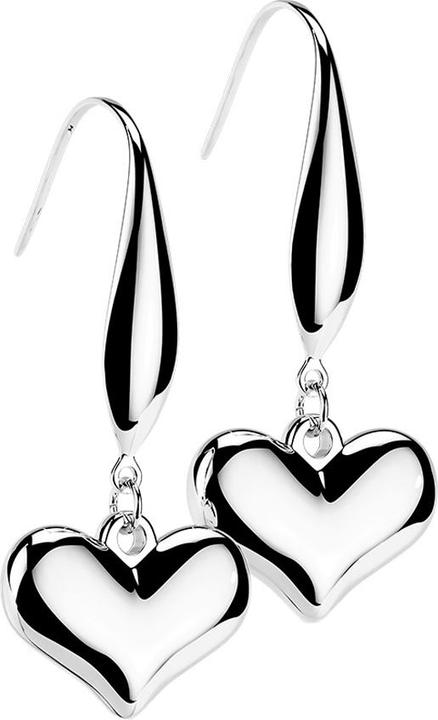 Produktbild Star Piercing Ohrring silber Anhänger Herz (Titan G23, ohne Messing)