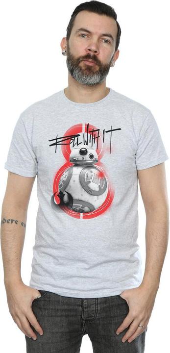Image du produit Star Wars - T-shirt THE LAST JEDI BB-8 ROLL WITH IT - Homme (XL)