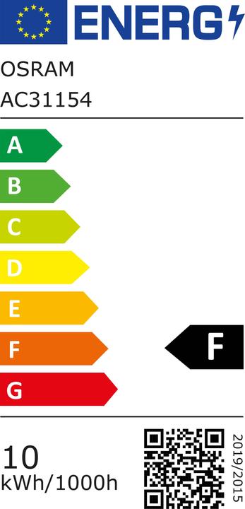 Energie-Label Osram Led Base Classic A (E27, 10.50 W, 1055 lm, 3 x, F)
