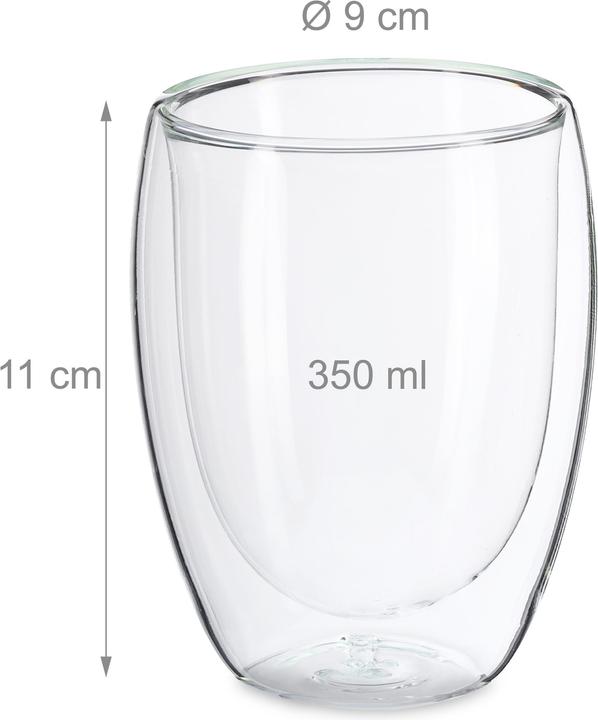 Image du produit Relaxdays Verres à latte macchiato (350 ml, 2 x)
