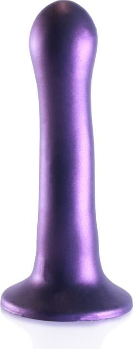 Image du produit Ouch! Ultra Soft Curvy G-Spot Dildo -7"/17 cm-Metallic Purple