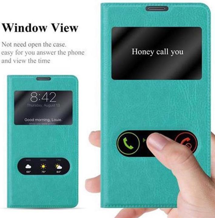 Actual product image Cadorabo Book with View double window cover (Samsung Galaxy Note 4)