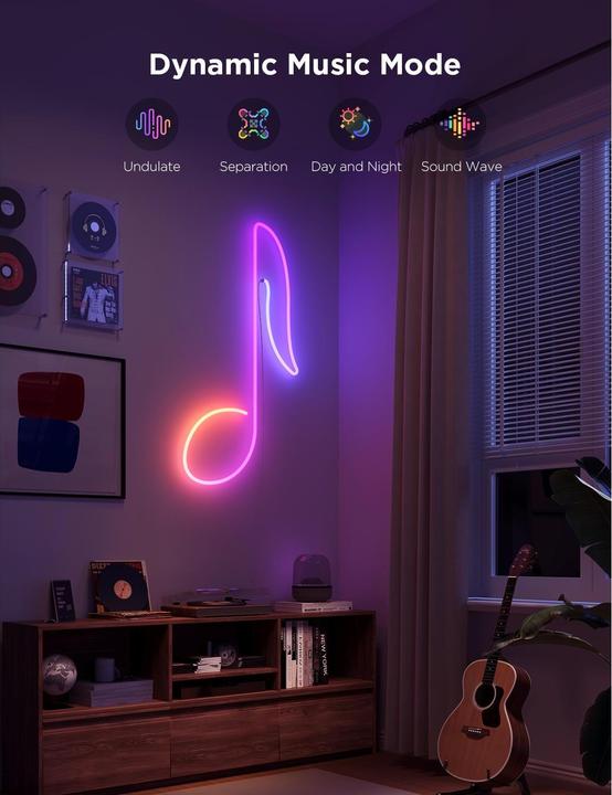 Actual product image Govee 5M Neon Preinstalled Strip Light in crisp white (Multicoloured, 500 cm, Indoor)