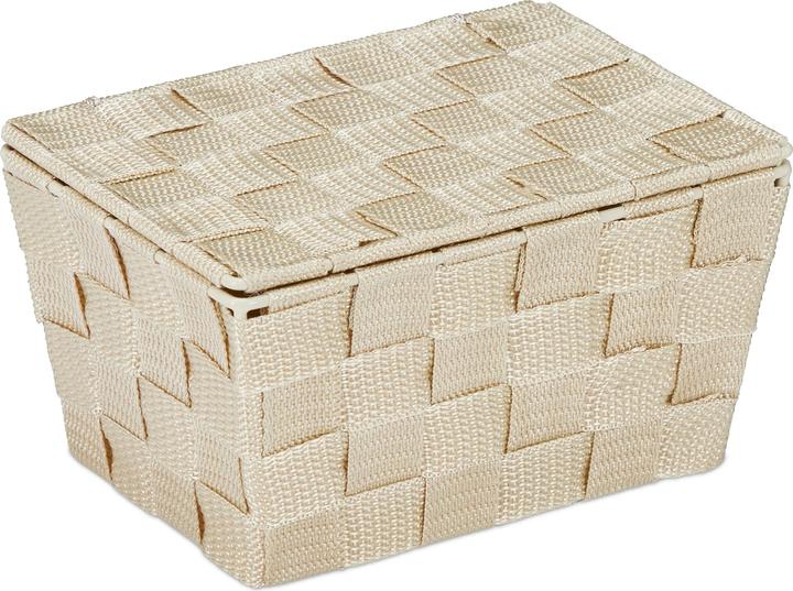 Actual product image Relaxdays Storage Basket, Lidded (1 x, 19.5 x 14.5 x 10.5 cm)