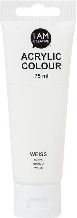 Actual product image I Am Creative Acrylic paint (White, 75 ml)