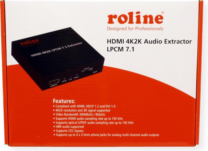 Actual product image Roline HDMI 4K2K Audio Extractor LPCM 7.1