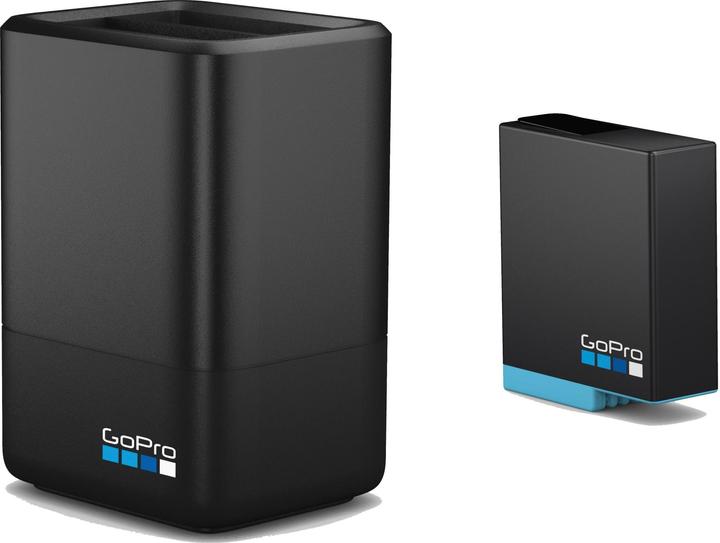 GoPro Doppio caricabatterie + batteria (Eroe 6, Eroe 8, Eroe 7)