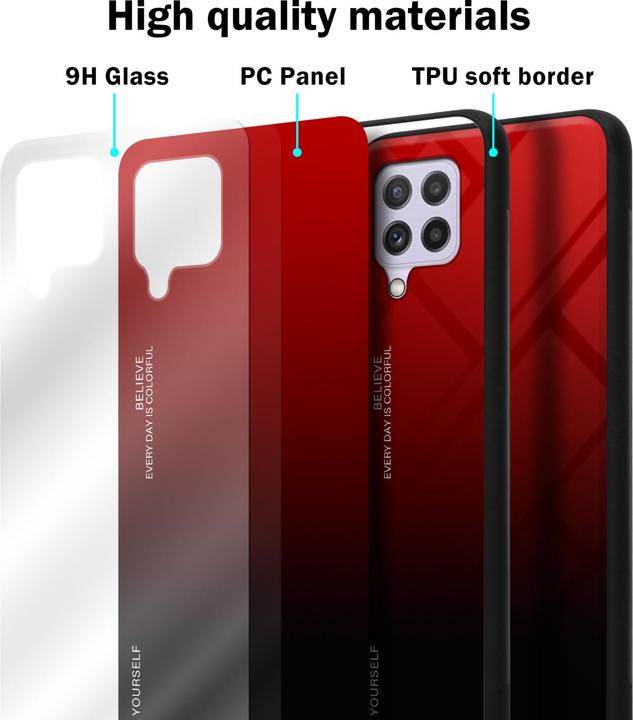 Actual product image Cadorabo TPU 2 colors glass envelope (Samsung Galaxy M22, Samsung Galaxy A22, Samsung Galaxy A32)