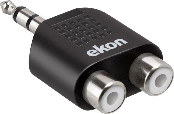 Image du produit Ekon Répartiteur de prise audio mâle vers deux RCA femelles (Séparateur audio)