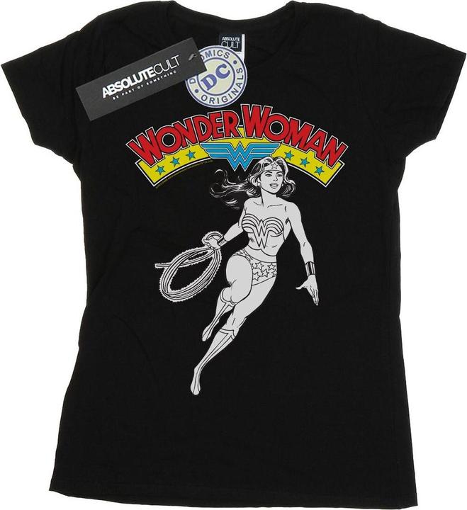 Actual product image Womens/Ladies Wonder Woman Lasso Cotton T-Shirt (XXL)