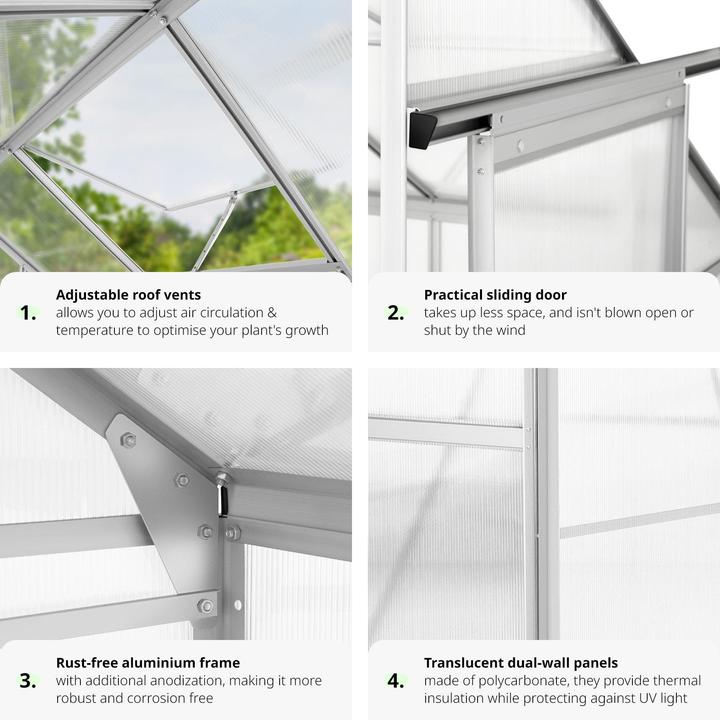 Actual product image tectake Leaning greenhouse