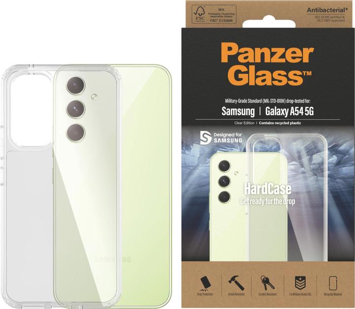 Actual product image PanzerGlass HardCase Samsung A54 5G A546 Antibacterial Military grade clear 0445 (Samsung Galaxy A54 5G)