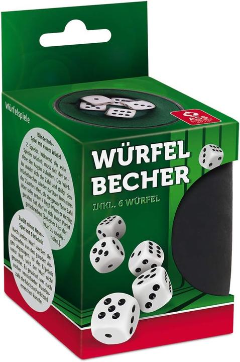Produktbild ASS Altenburg Würfelbecher Kunststoff 6 Würfel in Faltschachtel