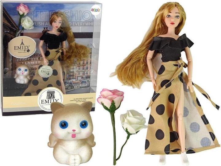 Produktbild Lean Toys Emily-Puppe mit Rosenkatzen-Langhaar