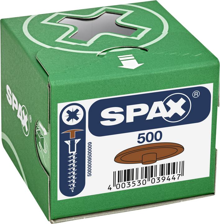 Actual product image Spax Cap R 89013 head bore fawn plastic