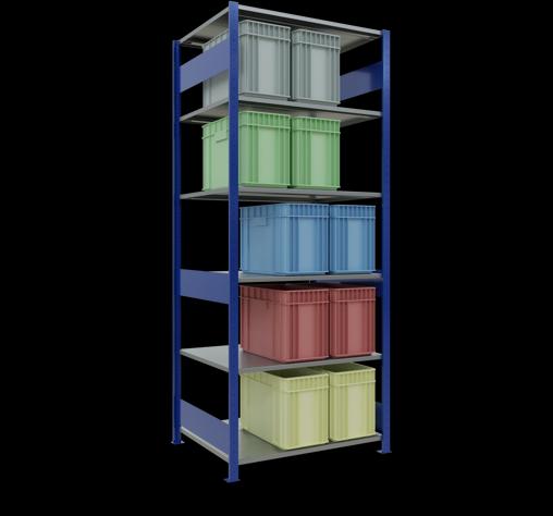 Immagine prodotto Schulte Lagertechnik Sistema di scaffalature di base senza viti MULTIplus150 con ripiani di lunghezza