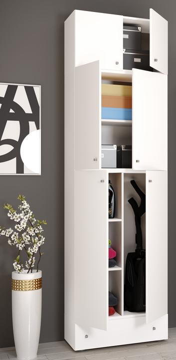 Immagine prodotto VCM Holz Besen Putzschrank Lona mit Drehtüren Schublade Aufsatz (70 x 39 cm)