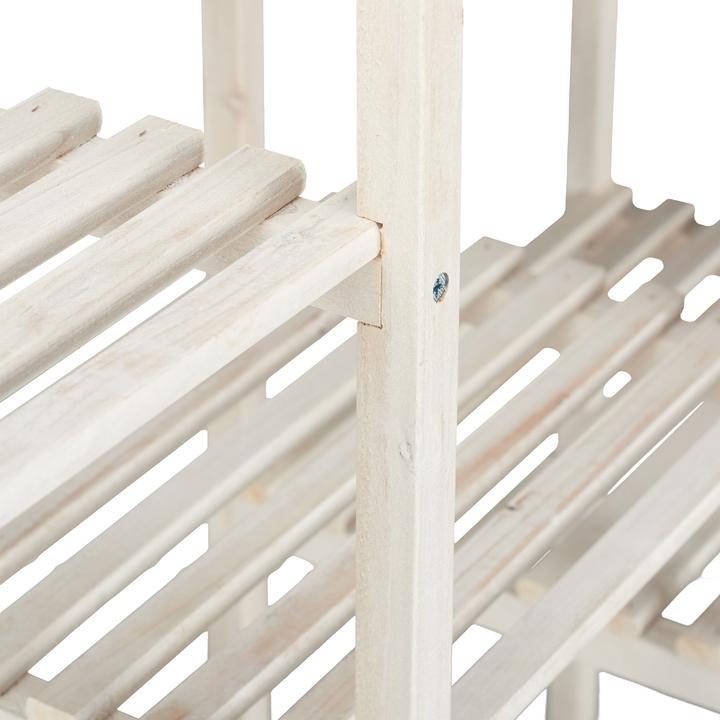 Actual product image Relaxdays White Wooden Plant Rack