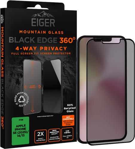 Image du produit Eiger Mountain Glass Black Edge (1 pièce(s), Apple iPhone 16e)