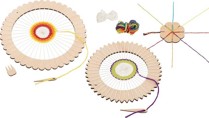 Actual product image Goki Craft Set Round Weaving Frame and Knotting Flower