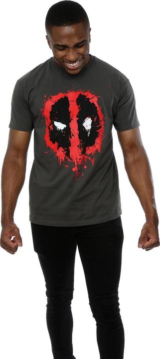 Actual product image Deadpool Mens Splat Face Cotton T-Shirt (3XL)
