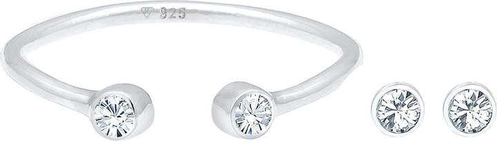Image du produit Elli Boucles d'oreilles en cristal, bague en cristal, ensemble de bijoux (Argent sterling 925)