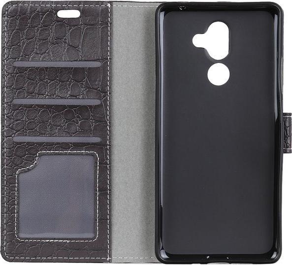 Produktbild MU Classic Leder Hülle mit Krokodiltextur (Alcatel 3x)