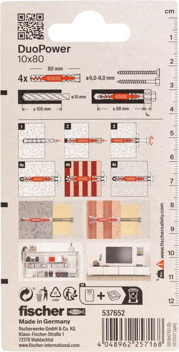 Actual product image Fischer DuoPower (4 pcs.)