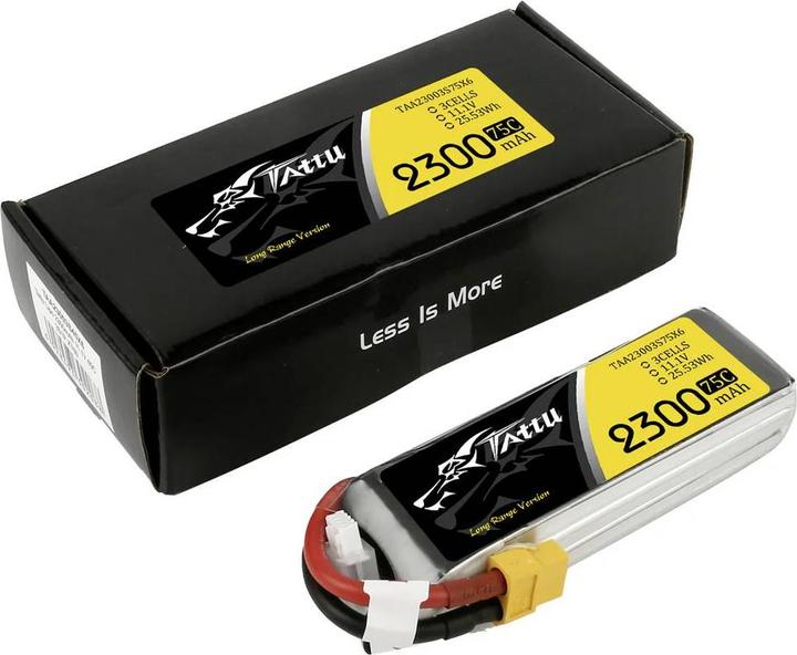 Produktbild Gens Ace Battery Pack TATTU 2300mAh 11.1V 75C 3S1P Lipo with XT60 (11.10 V, 2300 mAh)