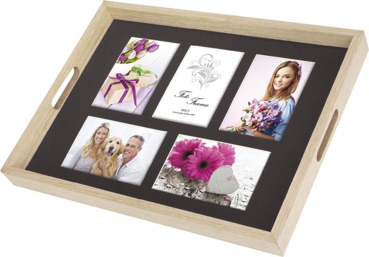 Actual product image ZEP Photo Tray Natural 43x35 Wood Photo Tray 5x10x15 (10 x 15 cm, 10 x 10 cm)