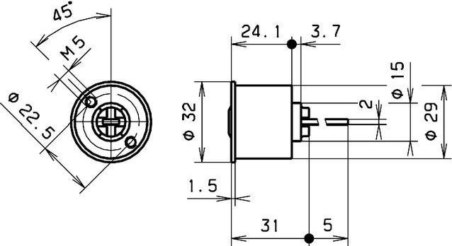 Actual product image Dormakaba KABA 8 Switch cylinder 1007 F multi-locking 2 keys