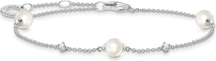 Produktbild Thomas Sabo Armband Perlen mit weissen Steinen silber (19 cm, 925er Silber)