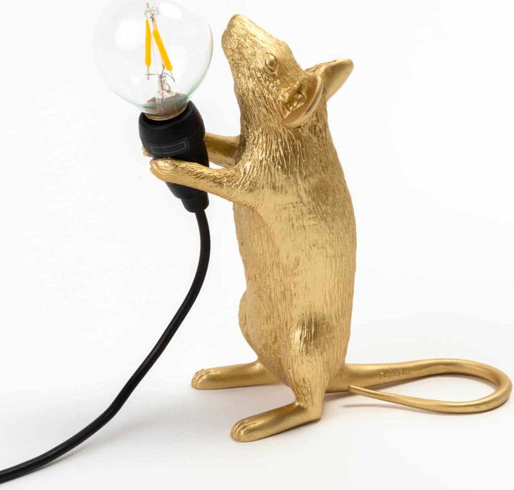 Actual product image Seletti Mouse Lamp Gold Usb Led Table Lamp (E14)