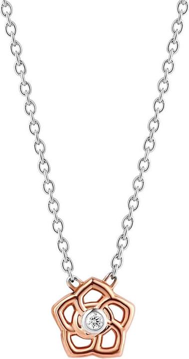 Produktbild Ti Sento Milano Collier mit Blume und Zirkonia rosévergoldet 3932ZR/42 (925 Sterling Silber, 48 cm)