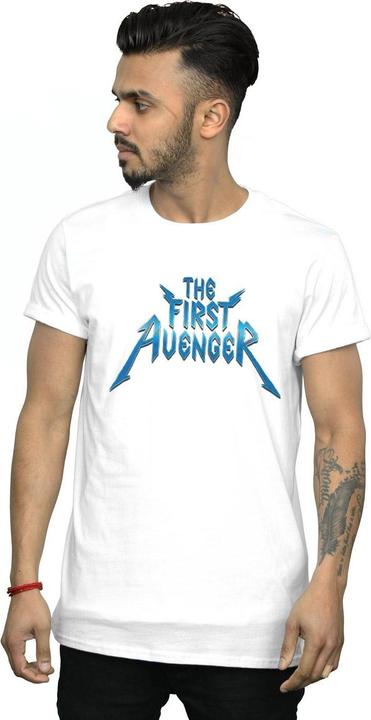 Actual product image Mens The First Avenger Metal Logo T-Shirt (XL)