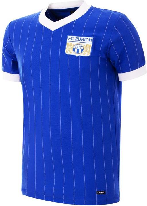 Actual product image Copa Football FC Zurich 1981 away Retro Shirt | FC Zurich 1981 Vintage Shirt (XXL)