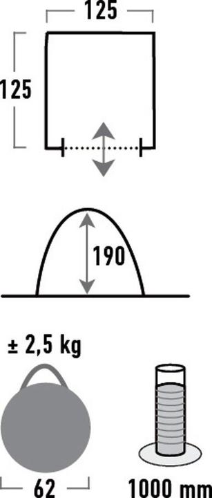 Immagine prodotto High Peak Rimini (Tenda a tunnel, 2.50 kg, 1 persona)