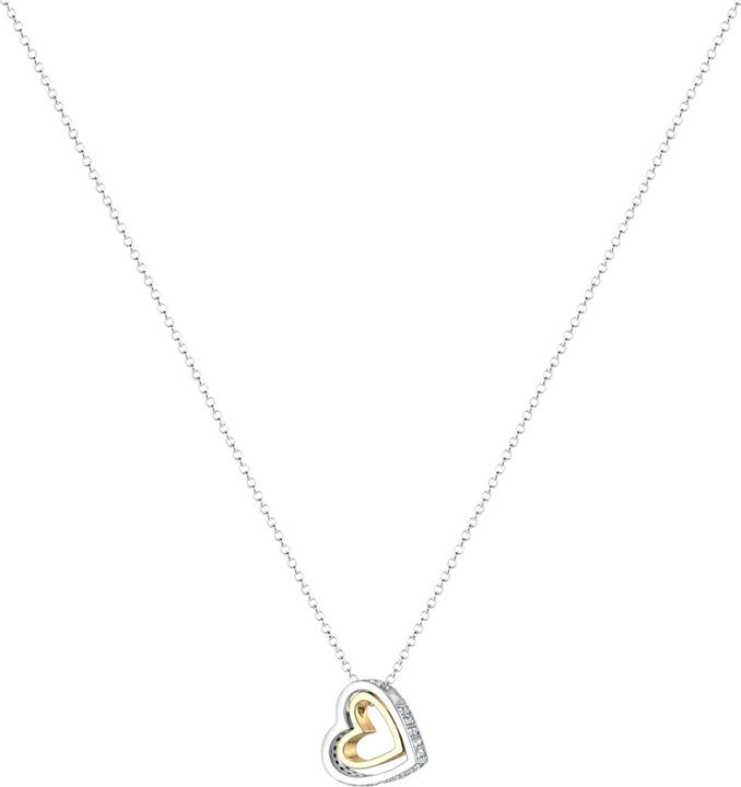 Produktbild Elli mir Herz-Anhänger Bi-Color Kristalle (Sterling Silber, 45 cm)