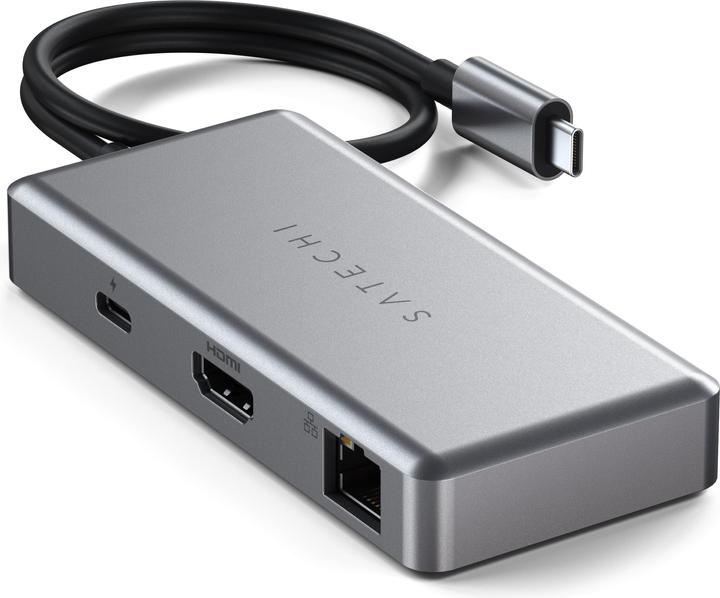 Actual product image Satechi USB-C Alu Multiport Hub for Chromebook (USB-C, 7 Ports)
