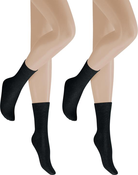Actual product image Hudson Only Cotton (3 x 2 pairs) ladies socks, colour 005 black, size 39-42 (Single pack, 39 - 42)