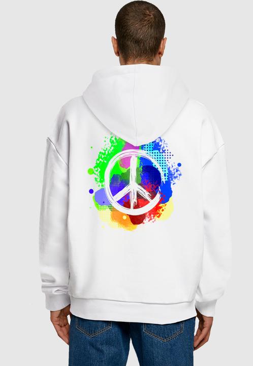 Produktbild Merchcode Peace - Wording Peace White and Peace - Graffiti with Ultra Heavy Hoody - 111859 (XL)