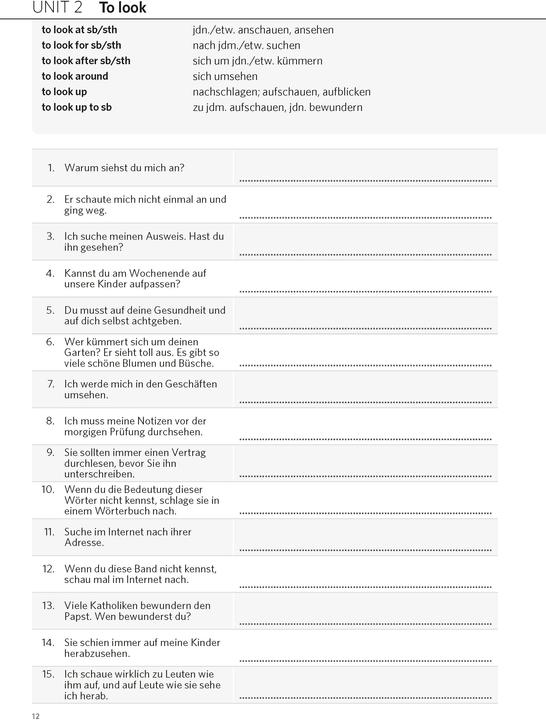 Produktbild Satz für Satz Phrasal Verbs Englisch (Deutsch, Englisch, 2022)