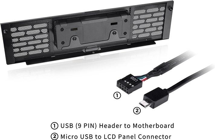 Produktbild Thermaltake TT LCD Panel Kit Black The Tower 200 AC-066-OO1NAN-A1